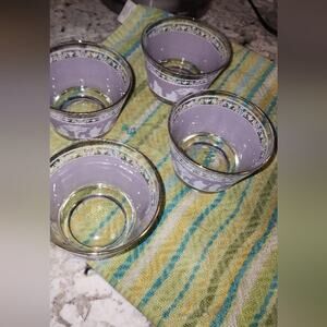 VINTAGE MCM JEANETTE HELLENIC LAVENDER SMALL DESSERT CUP BOWLS  SET OF 4
